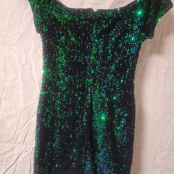 Amazing sparkly sequin mermaid dress bodycon wiggle dress - Picture 2 of 6